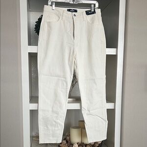 Hollister Cream Ultra High-Rise Mom Jeans